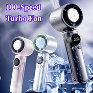High Speed Kipas Portable Turbo Fan Cooler Fan 100-Speed Adjustment High-Speed Fan Handheld Fan Mini