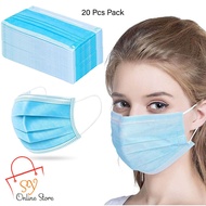 * * Hot 3-layer Surgical Mask 20pcs / 50pcs Anti-Fog Dust-Proof Comfortable Face Masks