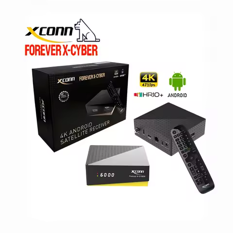XCONN FOREVER X-CYBER 4K tvbox iptv abonmen online DVB-S2X/S2/S *Satellite Service Forever* 4GB 32GB