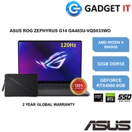 ASUS ROG ZEPHYRUS G14 GA403U-VQS033WO GAMING LAPTOP (RYZEN 9 8945HS,32GB DDR5X,1TB SSD,14"3K 120Hz,RTX4060 8GB,WIN11) FR