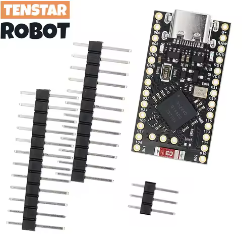TENSTAR ROBOT NRF52840 Development Board Compatible With Nice!Nano V2.0 Bluetooth Charging Managemen