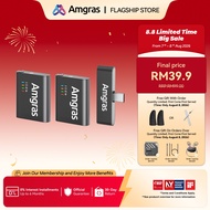 Amgras SoundMeta Ⅱ Pro Portable Noise-Cancelling Microphone for Sing YouTube/Facebook/Live Stream/Vl
