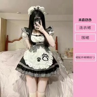 New Japanese Style Lolita Girly Soft Girl Cute Cat Maid Costume Cos Cat Ear Girl Lolita Dress Sprin