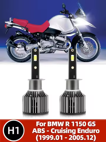 Motorcycle LED Headlight Bulb High/Low Kit H1 15000LM For BMW R 1150 GS ABS - Cruising Enduro 1999 2