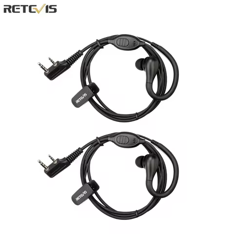 Retevis EEK007 RT22 Earpiece Walkie Talkie 2Pin Earhook Two Way Radio Earphones for Retevis RB618 H7