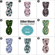 SITTING CLOSET STICKER TOILET STICKER/ MOTIF/ 57