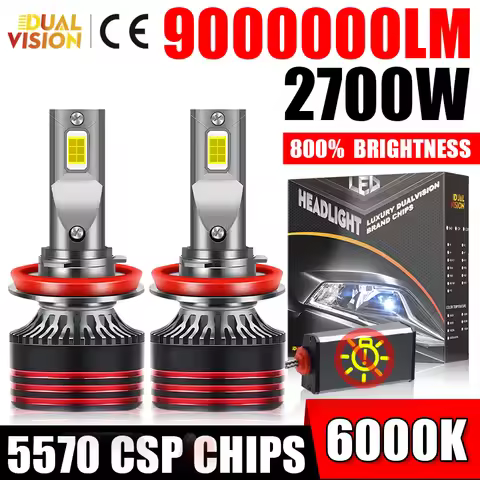 H4 LED M8Pro 2700W 9000000LM Power Car Headlight CANBUS H7 H1 H3 H11 H8 H9 H1 9005 9006 HB3 HB4 9012