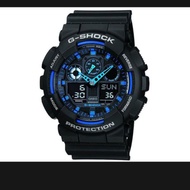 100%ORIGINAL CASIO G-SHOCK MEN'S BLACK RESIN STRAP WATCH GA-100-1A2