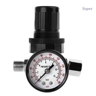 Super Flow   Air Pressure Regulator with Gauge 12Bar 180 PSI Air Flow Control Adjusting for Valve Gauge for Air T