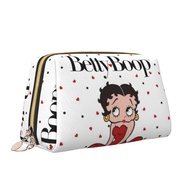 Betty Boop กระเป๋าเครื่องสำอางของผู้หญิงกระเป๋าลิปสติกกระเป๋าเครื่องสำอางสำหรับเดินทางกระเป๋าเก็บของซิปขนาดเล็กกระเป๋าเข้าห้องน้ำ