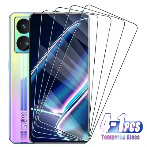 4-1Pcs Tempered Glass for Realme GT Neo 5 3 2 5SE 2T Screen Protector on Realme GT 5 3 2 Pro 240W 5G