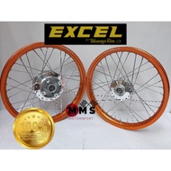 Y125Z 125 Set Takasago Excel Asia 1.60x17 Orange, Racing Boy Lidi Spoke Chrome, Hub Gantang Chrome