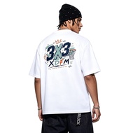 STNP3X3 Fashion Logo Printed Men's Short Sleeve 100% Cotton Basketball Sports Training Loose Youth S