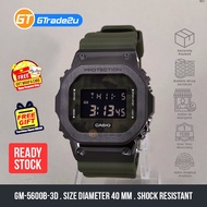 Original G Shock Men GM-5600B-3D GM-5600B-3 GM5600B-3D Digital Metal Besi Bezel Watch Green Resin Ba