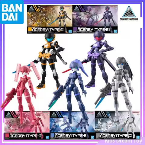 Bandai in Stock Original 30MM 1/144 Anime EXM-H15D ACERBY [TYPE-A-B-C-D-E] Action Figures Toys Colle