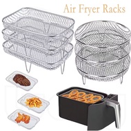 Stainless Steel Air Fryer Rack - Kitchen Gadgets - Stackable, Reusable - French Fries Holder - Steam