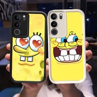 Q-36 Spongebob Black white Case for VIVO IQOO Z9 Y200 U5X T3 Y300 Y19S Pro Lite 5G