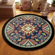 Mandala Flower Round Rug Tapis Vintage Floor Mat Soft Rug Living Room Chair Non-Slip Rug Bedroom Dec