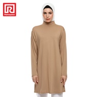 Ramayana Blouse - Women's Tunic Neck 5CM - Milk Chocolate C0A4 Contemporary COD Pay At The Latest AE