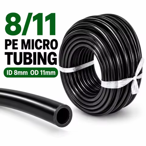 8/11mm PE Irrigation Tubing ID 8mm OD 11mm Flexible Hose for Garden Drip Misting Sprinkler Watering 