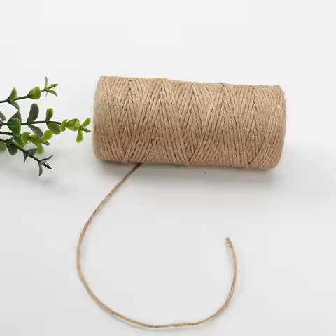3 Rolls 100mx2mm Hemp Cords Twisted Macram Rope String Cord Gift Wrapping Ribbon Wedding Party Packa
