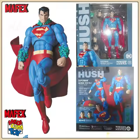Original MAFEX 117 SUPERMAN HUSH Ver In Stock Anime Action Collection Figures Model Toys