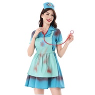 Halloween costume cosplay nurse costume bloody horror dress performance costume
