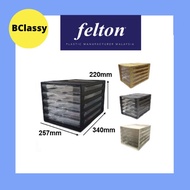 Felton Transparent Document File Drawer Organizer 5 Tier A4 Paper Drawer Cases File Storage Stationary Office File Rack