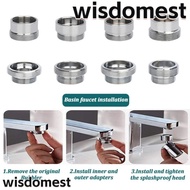 WISDOMEST Faucet Adapter Set, Metal With Washer Water Filter Adapter, Useful 18/20/22/24mm To 22mm F