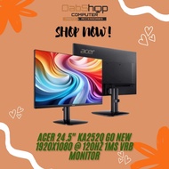 ACER 24.5" KA252Q GO NEW 1920X1080 @ 120HZ 1MS VRB MONITOR