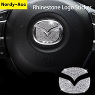Mazda 3 6 2 Cx-3 Cx4 Cx5 Cx9 Cx3 Cx4 Cx-5 Cx-9 Car Styling Steering Wheel Logo Diamond Logo Sticker 