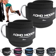 Comfortable Adjustable Padded Ankle Wrist Cuffs Neoprene Padded Straps D-Ring Glute Kickback for Cab