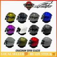 Gracshaw Helmet G919i Glazzo Mono Plain Helmet Monocycle Helmet Single Visor Motor Helmet alike helm