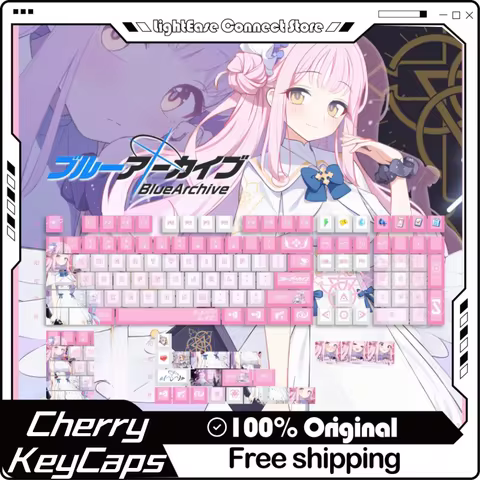Blue Archive Mika Themed Keycaps 120 Key Pbt Thermal Sublimation Mechanical Keyboard Anime Game Cart