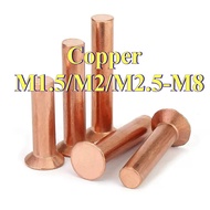 Copper countersunk head rivets GB869 percussion type flat head flat cone head solid rivets Copper d 