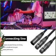 ✥Alloyseed✥【High Quality】 50cm 3Pin XLR Male To Dual XLR Female Y-Splitter Cable XLR Splitter Cable 