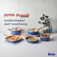 Pyrex Scandi Cookware Collection ( 28cm Grill Pan / 24cm Fry Pan / 18cm Sauce Pan / 26cm Deep Pan / 24cm Casserole )