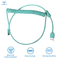 AULA Type C Coiled Cable Wire Keyboard Cable Connector USB Type C Charger