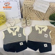 Boys' clothes, Boys' clothes Set from 9-20kg, rough brown striped color, ST001, Ebestore