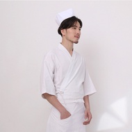 Japanese Cotton Linen White Basic Sushi Clothes Staff Japanese Catering Chef Clothes Japanese Food S