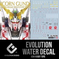 DECAL EVO Upgrade PG 1/60 RX-0 Unicorn Gundam A New Body More Sharper Than Before. Blacklid Reflecti