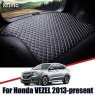 Leather Car Trunk Mat For Honda VEZEL 2013-present Trunk Boot Mat  Cargo Liners HRV XRV Tray Slip Rear