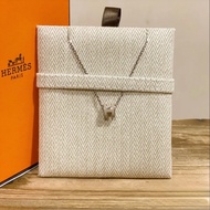Hermes 迷你h灰銀項鍊