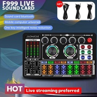 F999 F998 BM800 Sound Card With Microphone Audio Mixer Sound Card Console For Live Singing Studio Su