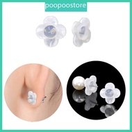 poo Acrylic Earplug Transparent Silicone Earring Lifters for Earring Backs Ear Lobe