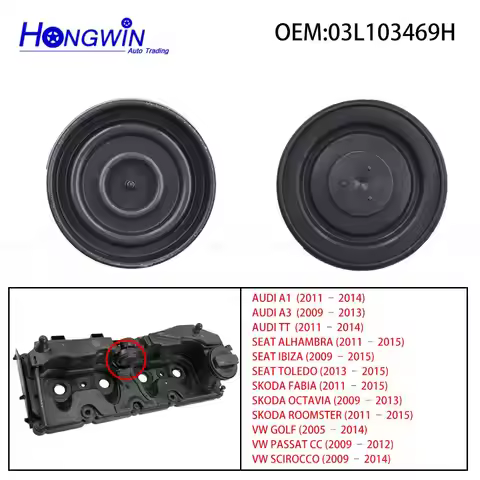 1PC 03L103469H Valve Cover Membrane Rubber For VW PASSAT POLO SKODA SUPERB SEAT TOLEDO 03L103469AB 0