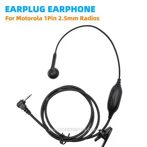 1pin 2.5mm FBI Earbuds Earpiece Mic PTT Headset for Motorola Radio XT180 TKLR T92 H2O T82 T80 T62 HY