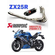 AKRAPOVIC Original Exhaust Kawasaki ZX25R Muffler Carbon Full System Manifold Stainless Steel ZX25 Z