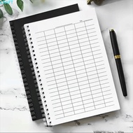 CRAFT Spiral Bound Notebook, Sturdy Cover Universal Line Pages Financial Record Book, Expenditure Bl
