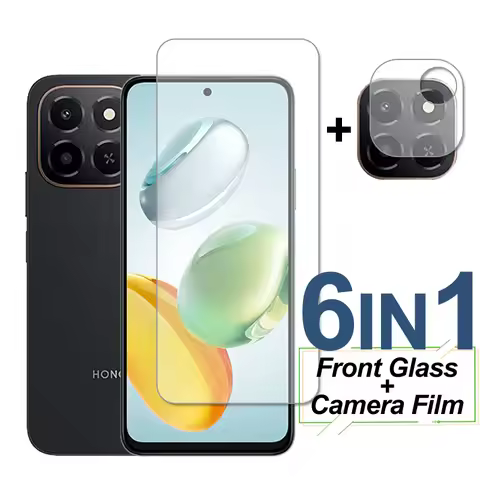 For Honor X6c Glass Honor X6c Screen Protector Tempered Glass Clear Protective Phone Rear Camera Len